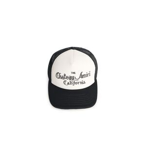 Amiri 'Chateau Amiri' Black And White Polyester Cap Men